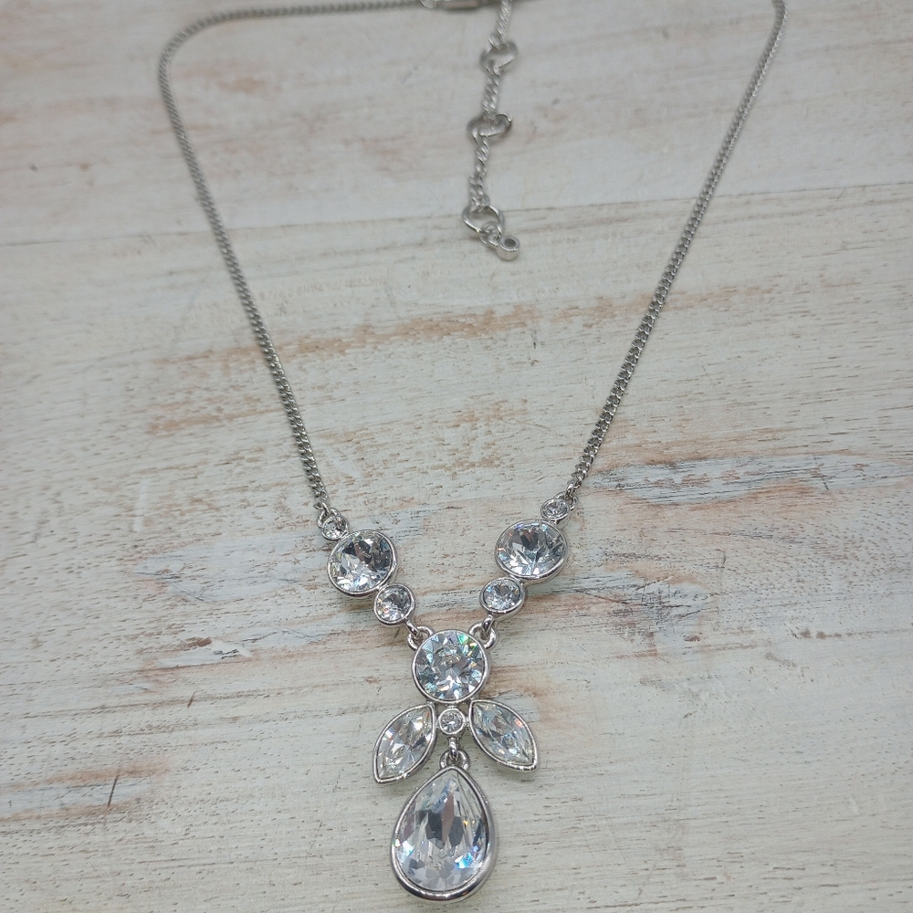 Givenchy Silver-tone Crystal Necklace